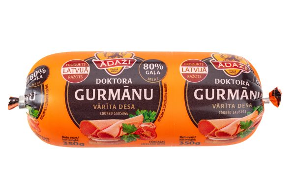 Boiled Gourmet Doctor’s Sausage with Cheese in Polyamide Packaging 350g
